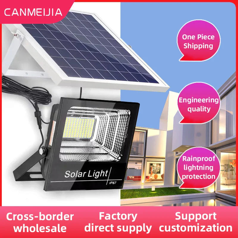 Axyaa Solar LED Floodlight: Waterproof Garden Spotlight with Solar Panel