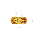 Axyaa Clear Gold Acrylic Pendant Light for Modern Dining Room décor.