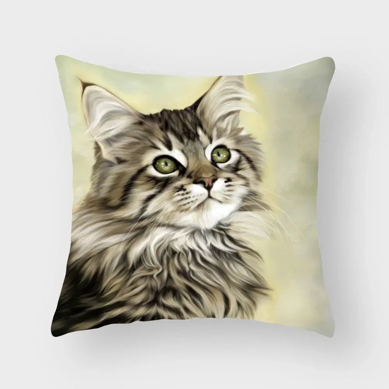 Axyaa Cat Print Pillowcase 45*45cm