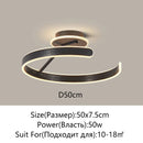 Axyaa LED Ceiling Light: Modern White Black Design for Home Living Room Décor