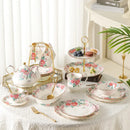 Axya Bone Coffee Set - High-end Tea Pot, Cups, Dish, Platter, and Mug