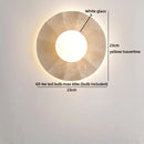 Axyaa Glass & Stone LED Wall Sconce: Modern Nordic Bedside Lamp & Balcony Light