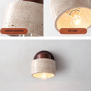 Axyaa Yellow Travertine Modern LED Wall Light Rotation Bedside Lamp
