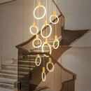 Axyaa Modern LED Pendant Light Chandelier for Staircase & Living Room - Indoor Hanging Lighting