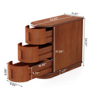 Axyaa Solid Wood 3-Drawer End Table: Modern Sofa Side & Narrow Nightstand