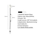 Axyaa Modern LED Glass Wall Sconce, Minimalist Design, Indoor Lighting, Gold or Black