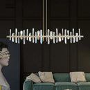 Axyaa Modern Copper Chandelier with Glass Shade