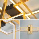 Axyaa Modern LED Chandelier for Smart Home, Gold/Black Ceiling Light