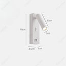 Axyaa LED Reading Wall Lamp with Switch & USB Charging Port for Home Bedroom