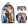 Axyaa Fantastic Four Kids Backpack Set with Lunch Box and Pen Bag