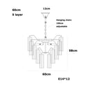 Axyaa Princess Murano Glass Chandelier: Elegant LED Lighting for Home Décor