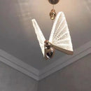 Axyaa Crystal Butterfly Pendant Lamp for Kitchen Bedroom LED Lighting