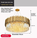 Axyaa Gold Crystal LED Chandelier for Home Décor Lighting