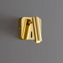Axyaa Brass LED Wall Light Switch 4000K Copper Gold Black Silver Bedroom Reading