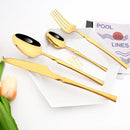Axyaa Stainless Steel Cutlery Set - 4Pcs Western Dinnerware Knife Fork Spoon Teaspoon