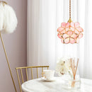 Axyaa Gorgeous Petal Pendant Light with Glass & Copper for Living Dining Bedroom Arrays