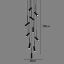 Axyaa Staircase Chandeliers Hanging Light Modern LED Pendant Lamps Indoor Living Room Lighting