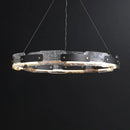 Axyaa Modern LED Crystal Chandelier in Black and Gold for Living Room, Bedroom, Dining Room