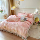 Axyaa 2025 French High-End Washed Cotton Bed Cover Four-Piece Set