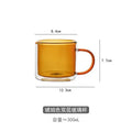 Axyaa Double-Layer Glass Mug with Handle, Heat-Resistant, Kawaii Design