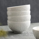 Axyaa White Porcelain Rice Bowl - Simple & High-End 2024 New Tableware