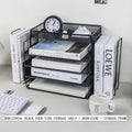 4-Tier Paper Tray Storage Box with File Holder for Desk Organization by Axyaa