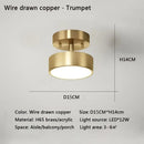 Axyaa Modern LED Copper Ceiling Light for Bedroom Living Room, Nordic Style Gold-Black Fixture