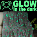 Axyaa Glow Gaming Blanket - Game Controller Throw Gift - Luminous & Fun Blanket