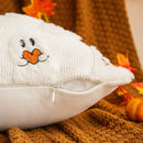 Axyaa Cute Ghost Plush Pillow Cover - White Festival Decoration for Living Room
