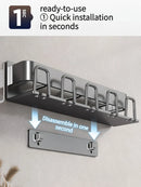 Axyaa 3-in-1 Bathroom Organizer: Toothbrush, Toothpaste, Electric Brush Holder Shelf Rack