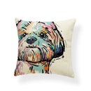 Axyaa Golden Retriever Linen Pillowcase: Decorative Square Cushion Cover