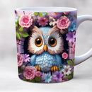 Axyaa Ceramic Owl Coffee Mug 11oz - Cute Owl Design Tea Cup