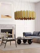 Axyaa Pipe Organ Staircase Pendant Light: Modern Chandelier LED Grand Hanging Lamp
