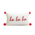 Embroidered Axyaa Joy Bear Christmas Cushion Cover Pillow Case Red Festive Decor
