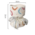 Axyaa Ceramic Flower Bouquet Vase Desk Decoration for Room Aesthetic Decor