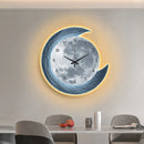 Axyaa Starry Sky Moon Clock LED Wall Light for Modern Living Spaces