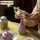 Hand-Painted Daisy Vase by Axyaa: Traditional Room Decor & Teaware Accessories