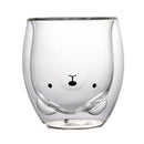 Axyaa Animal Design Double Wall Glass Mug - Perfect Gift