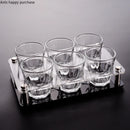 Axya Acrylic Glass Cup Holder Set for KTV Bar Organization