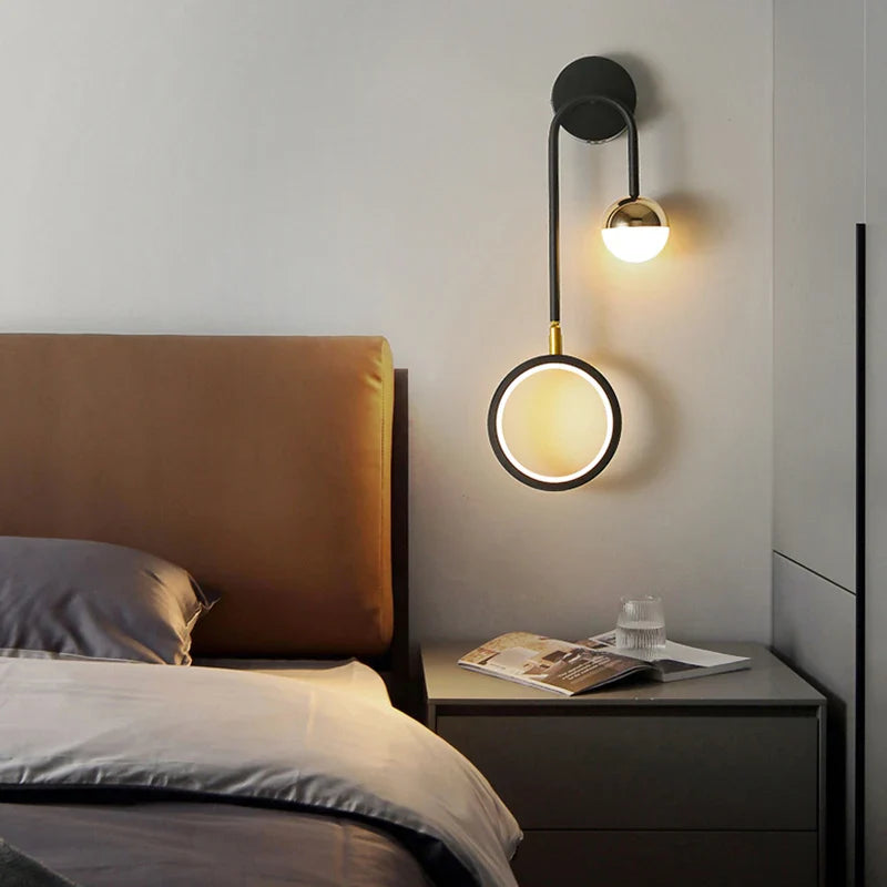 Axyaa Nordic LED Wall Lamp: Modern Minimalist Indoor Lighting Fixture