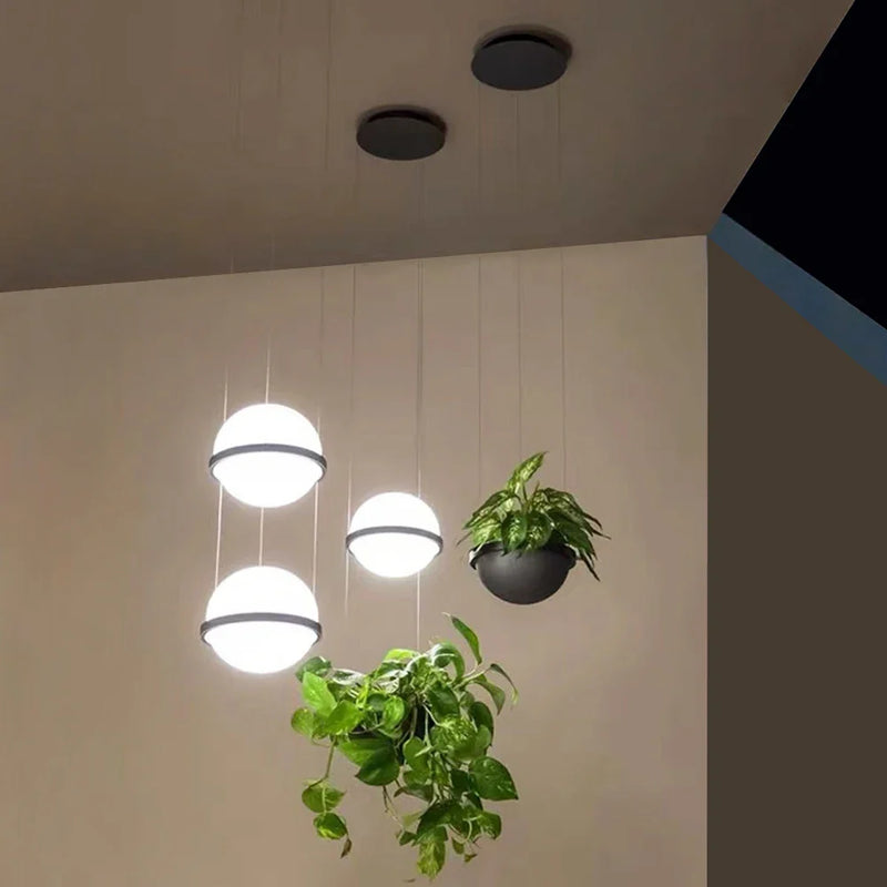 Axyaa Nordic Plant LED Bedside Chandelier - Indoor Living Room Lighting