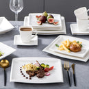 Axyaa White Porcelain Dinner Set for 6/12 with Cups, Saucers, Plates