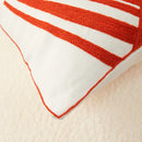 Axyaa Embroidered Leaf Pillow Cover 45x45cm Blue Green Red Simple Decoration for Home