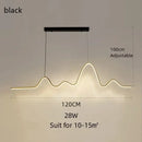 Axyaa Minimalist LED Wavy Chandelier for Kitchen Island & Bar Lighting