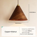 Axyaa Black Walnut Wood Chandelier LED Pendant Light: Nordic Design for Home and Restaurant