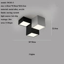 Axyaa Square Black White LED Ceiling Lamp for Modern Home Decor