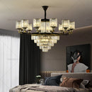Axyaa Luxury Crystal Chandelier: Modern Duplex Main Lighting for High-Grade Living Room
