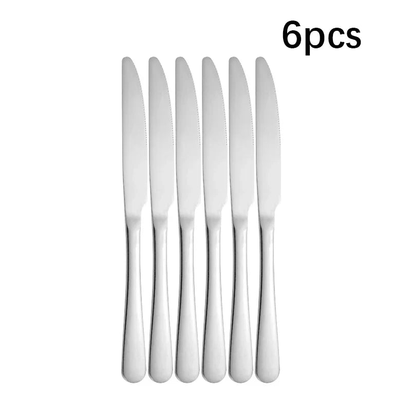 Axyaa 30-Piece Stainless Steel Tableware Set for Hotel and Dining
