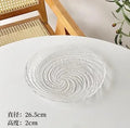 Axyaa Nebula Glass Cake Plate: Large Fruit & Dessert Snack Platter - Creative Western Dish