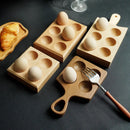 Axyaa Solid Wood Egg Holder Storage Box for Refrigerator or Breakfast Organization
